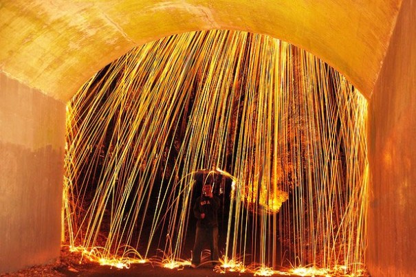 Grosse exposition photographie sur pied